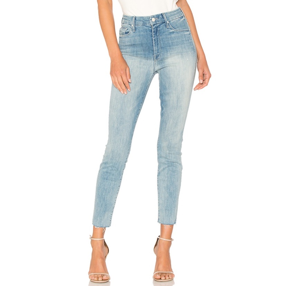 MOTHER Women's Skinny Jeans in Light Blue